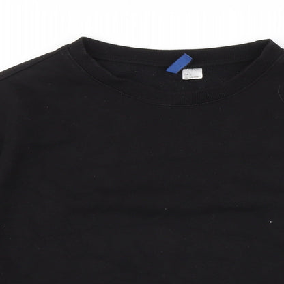 H&M Womens Black Polyester Pullover Sweatshirt Size M
