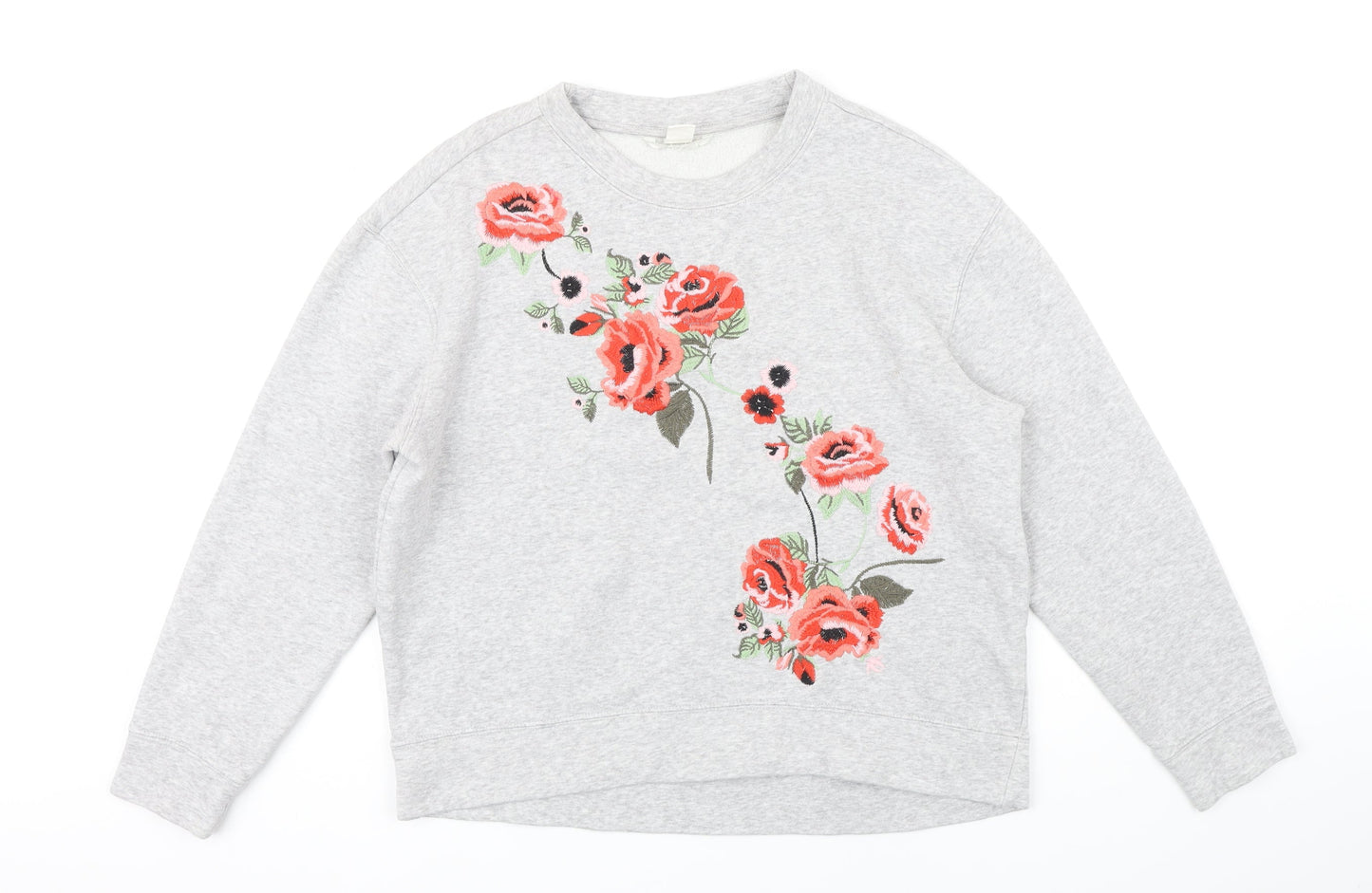 H&M` Womens Green Polycotton Pullover Sweatshirt One Size