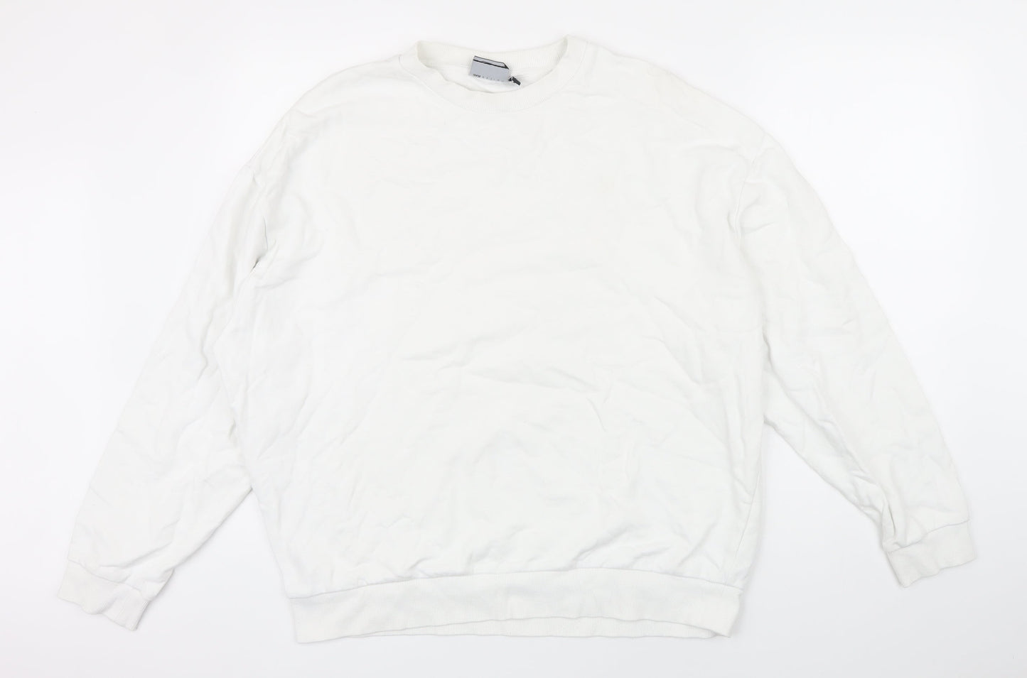 Womens UK Size L ASOS White Pullover Sweatshirt
