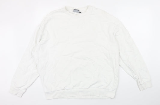 Womens UK Size L ASOS White Pullover Sweatshirt