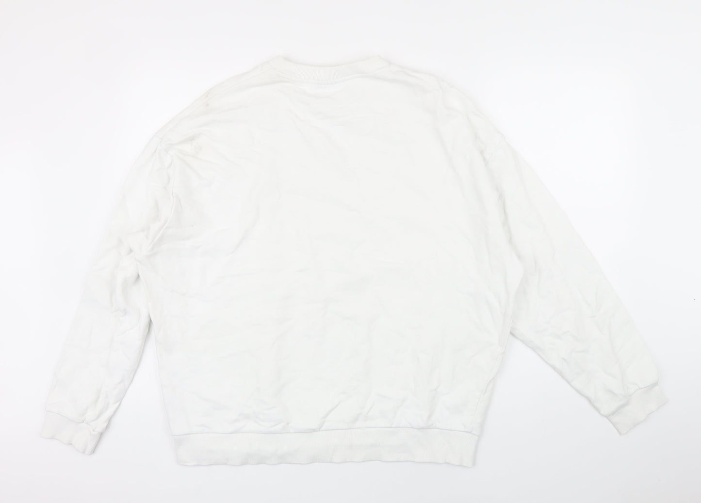 Womens UK Size L ASOS White Pullover Sweatshirt