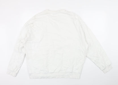 Womens UK Size L ASOS White Pullover Sweatshirt