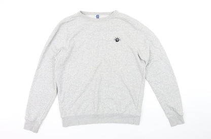 H&M` Womens Green Viscose Pullover Sweatshirt Size M