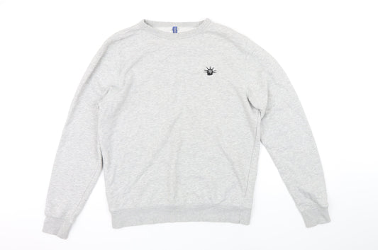 H&M` Womens Green Viscose Pullover Sweatshirt Size M