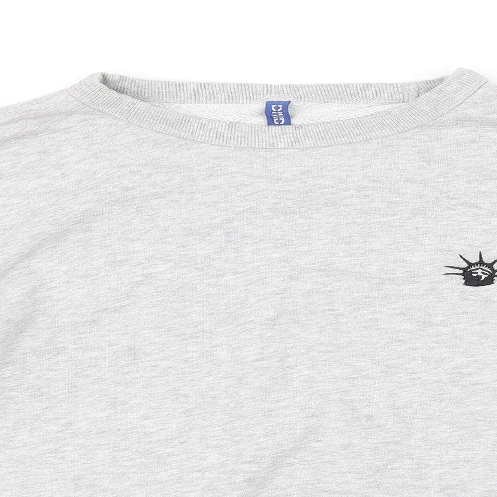 H&M` Womens Green Viscose Pullover Sweatshirt Size M