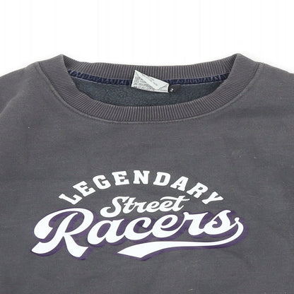 The high grade Boys Grey Cotton Pullover Sweatshirt Size M