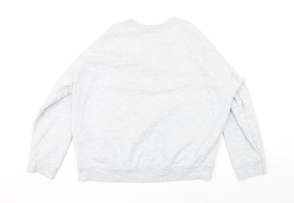 H&M Womens Grey Cotton Pullover Sweatshirt Size M - Paris