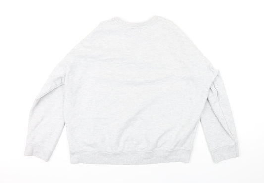 H&M Womens Grey Cotton Pullover Sweatshirt Size M - Paris