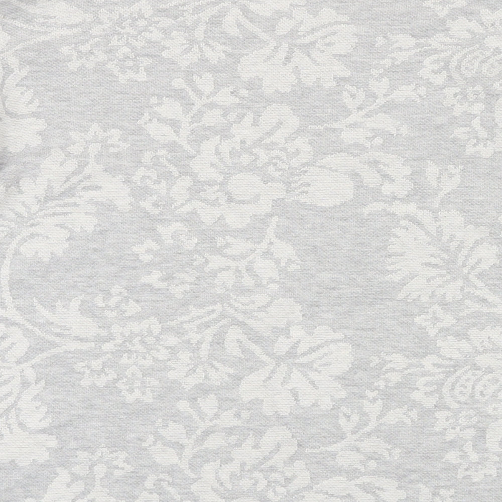 H&M Womens Grey Floral Polyester Pullover Sweatshirt Size S