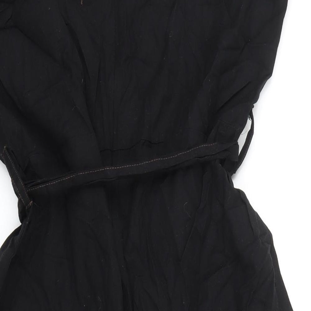 ASOS Womens Black Cotton A-Line Size 18 Square Neck