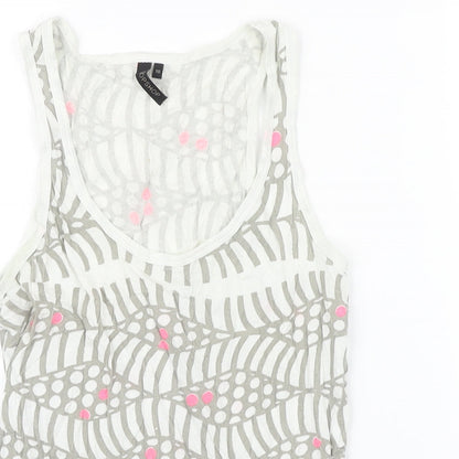 Womens UK Size 10 Top Shop Multicoloured Basic Tank