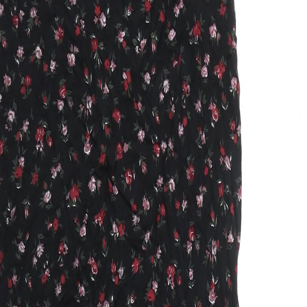 PRETTYLITTLETHING Womens Multicoloured Floral Polyester Tank Dress Size 12 Sweetheart - Side splits