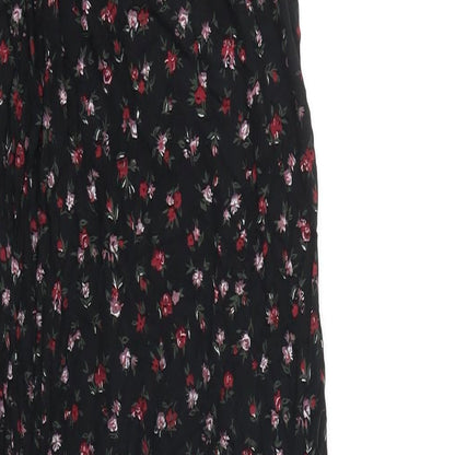 PRETTYLITTLETHING Womens Multicoloured Floral Polyester Tank Dress Size 12 Sweetheart - Side splits