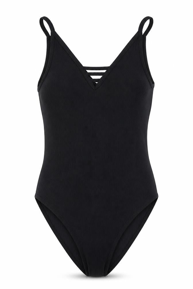 Womens UK Size 14 New Look One-Piece Black Bodysuit