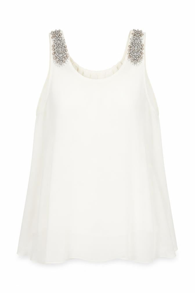 Womens UK Size 10 New Look Ivory Camisole Blouse