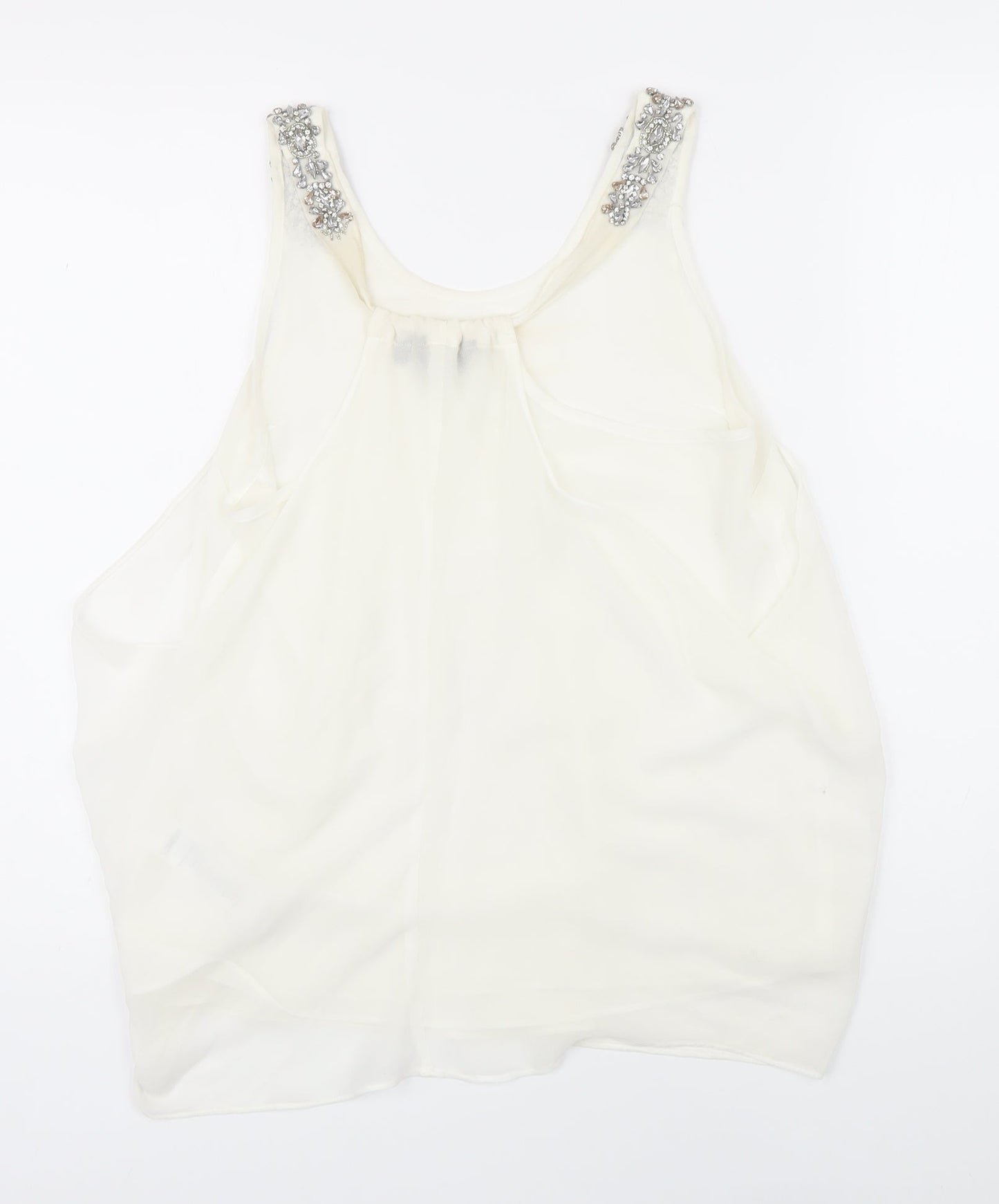 Womens UK Size 10 New Look Ivory Camisole Blouse