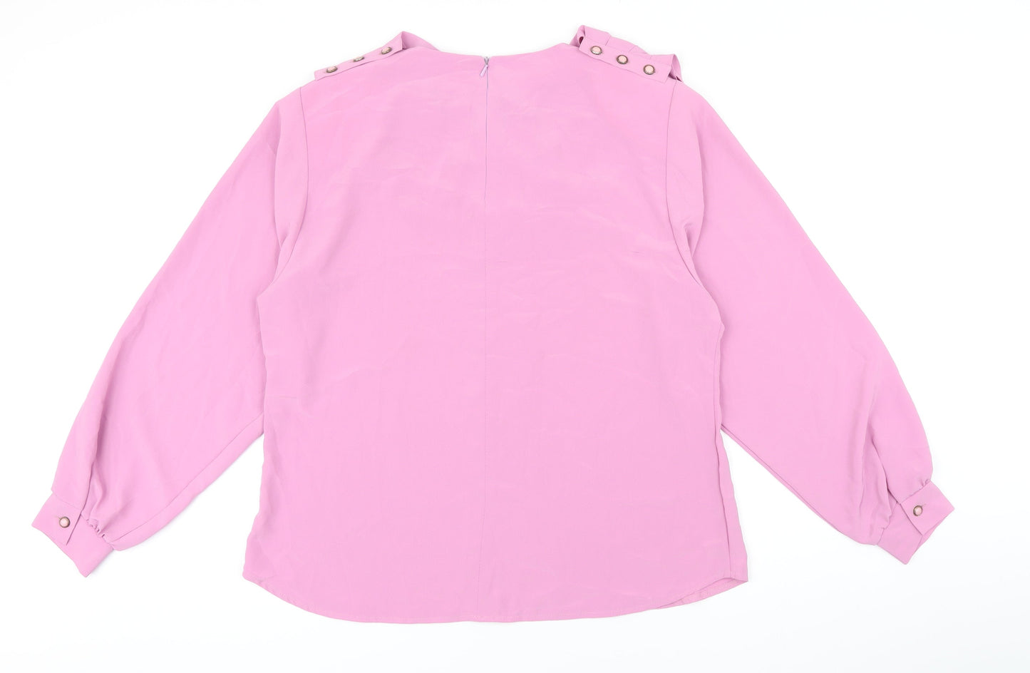 Konfektion Womens Purple Polyester Tunic Blouse Size 14 Cowl Neck