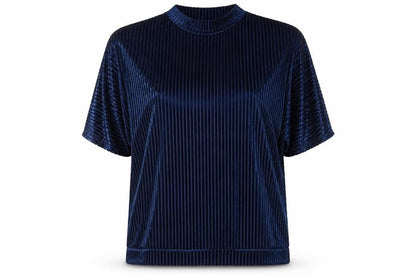Vanting Womens Blue Polyester Tunic T-Shirt Size XL Round Neck