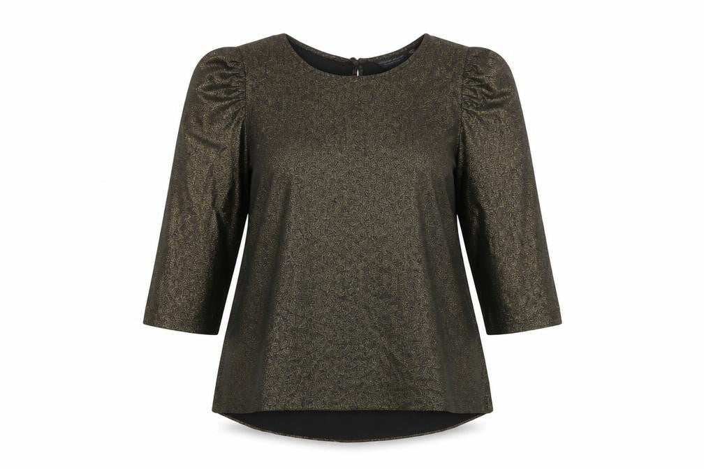 Womens UK Size 16 Dorothy Perkins Gold Tunic Blouse