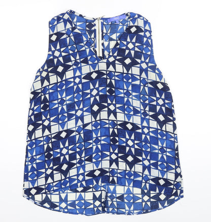 Womens UK Size 12 NEXT Blue Tunic Blouse