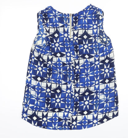 Womens UK Size 12 NEXT Blue Tunic Blouse