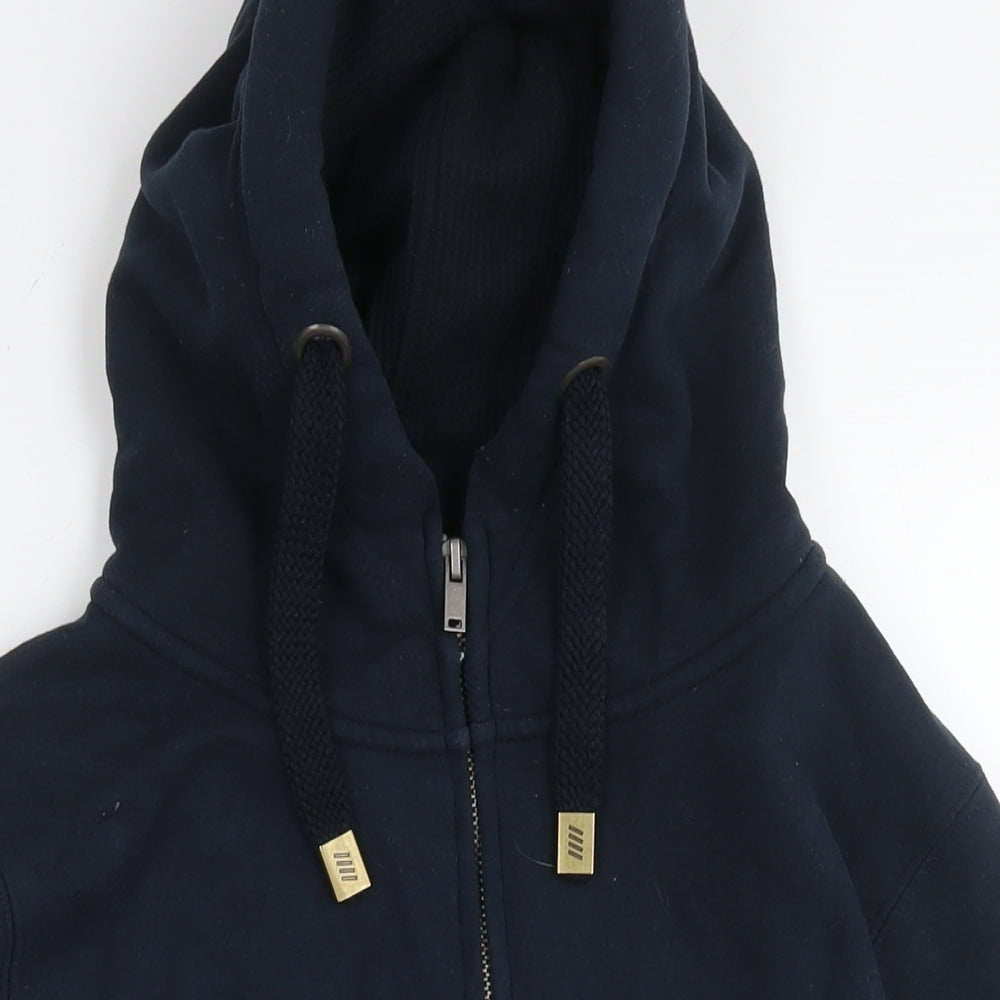 Cotton Ridge Mens Blue Cotton Full Zip Hoodie Size S
