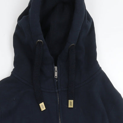 Cotton Ridge Mens Blue Cotton Full Zip Hoodie Size S