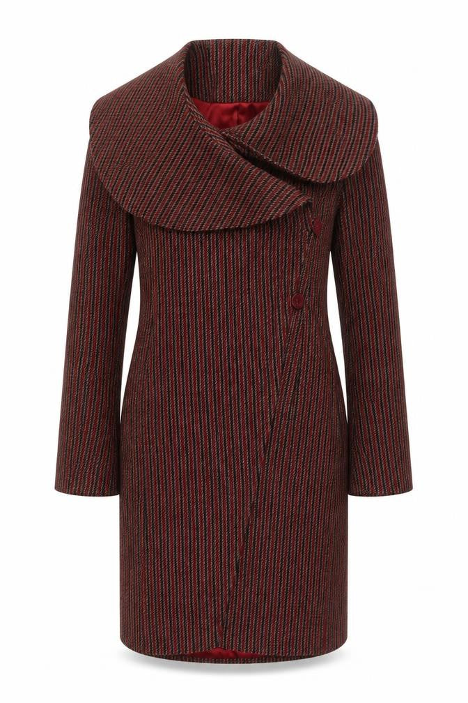 Womens UK Size 10 Topshop Red Overcoat