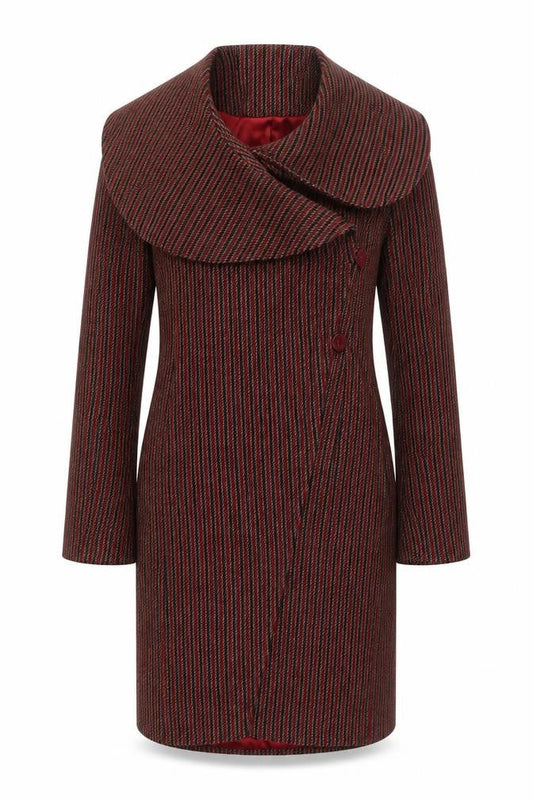 Womens UK Size 10 Topshop Red Overcoat