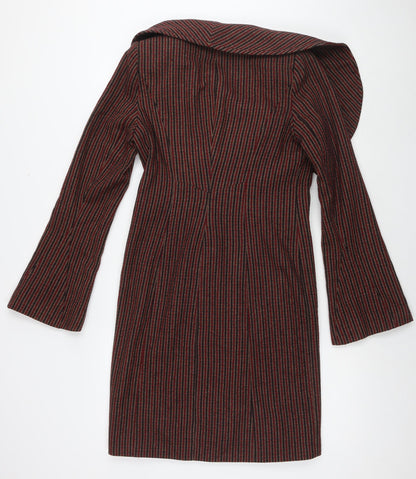 Womens UK Size 10 Topshop Red Overcoat