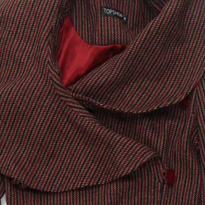 Womens UK Size 10 Topshop Red Overcoat