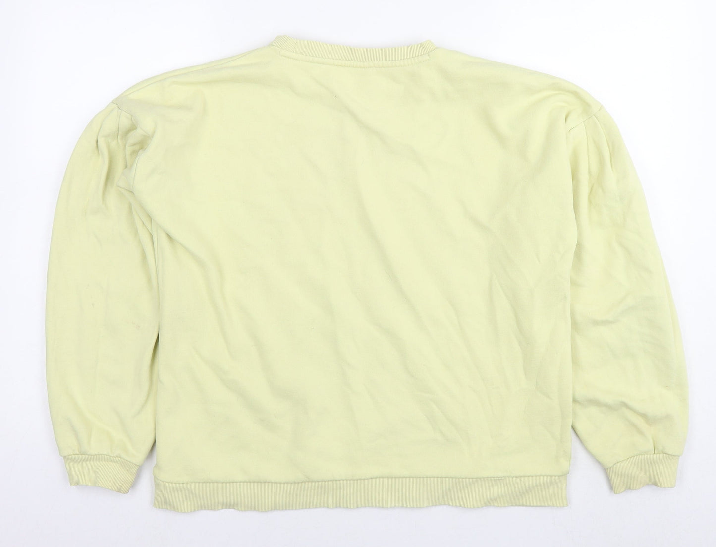 Chelsea Peers Womens Yellow Cotton Pullover Sweatshirt Size M Pullover