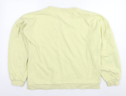 Chelsea Peers Womens Yellow Cotton Pullover Sweatshirt Size M Pullover