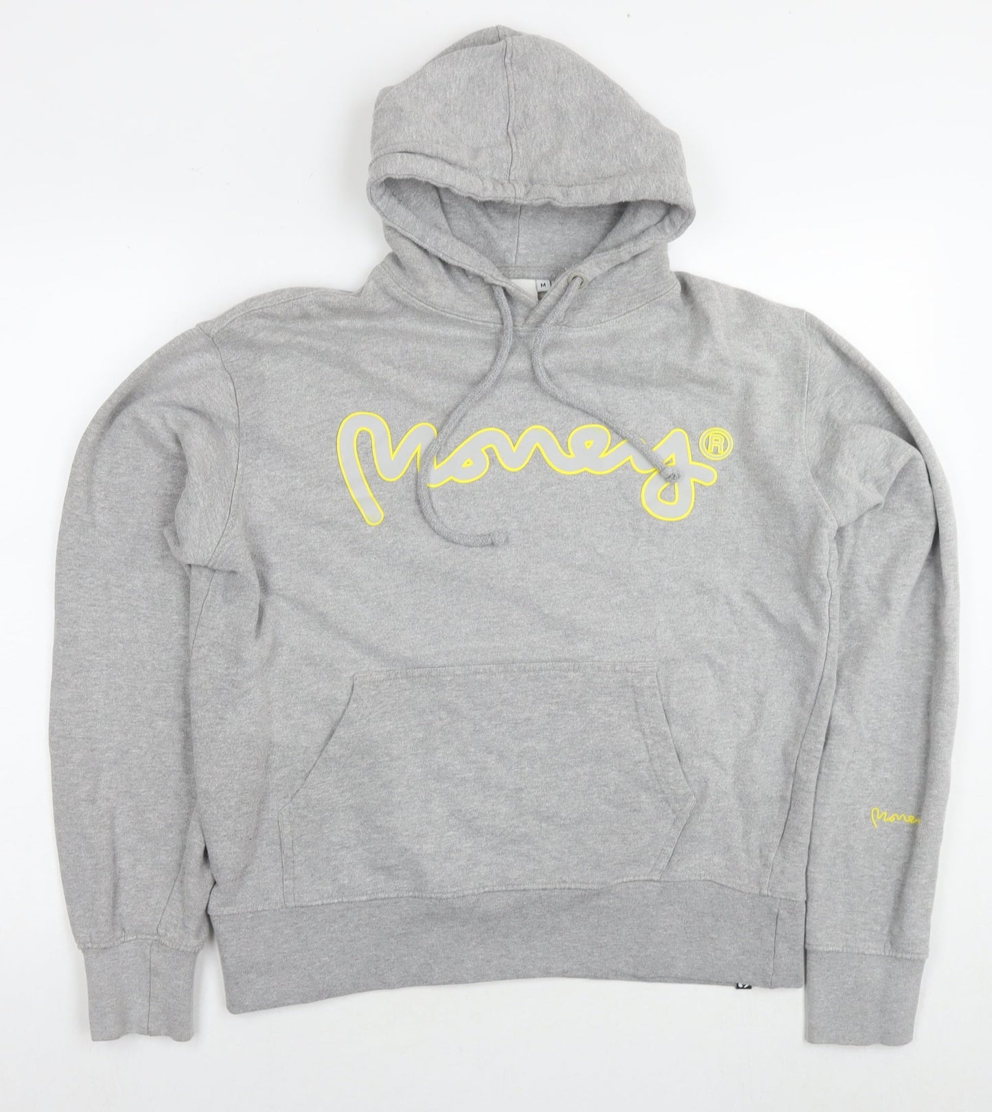 Mens UK Size M Money Grey Pullover Hoodie
