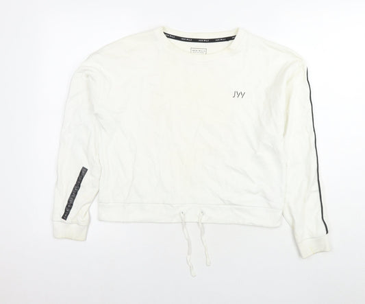 Womens UK Size 10 Jack Wills White Pullover Hoodie
