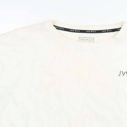 Womens UK Size 10 Jack Wills White Pullover Hoodie