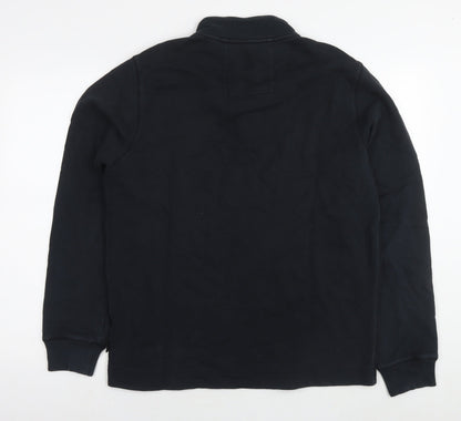BOSS Womens Black Cotton Pullover Hoodie Size L Pullover