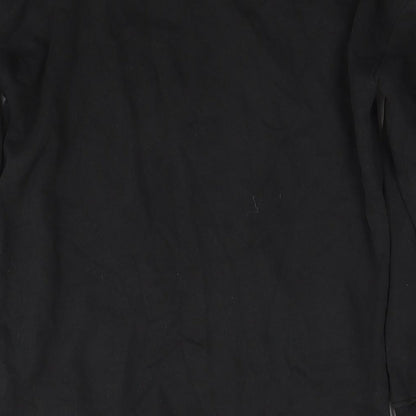 NEXT Girls Black Cotton Tunic Sweatshirt Size 11 Years Pullover - Sequin Detail Soul Surching