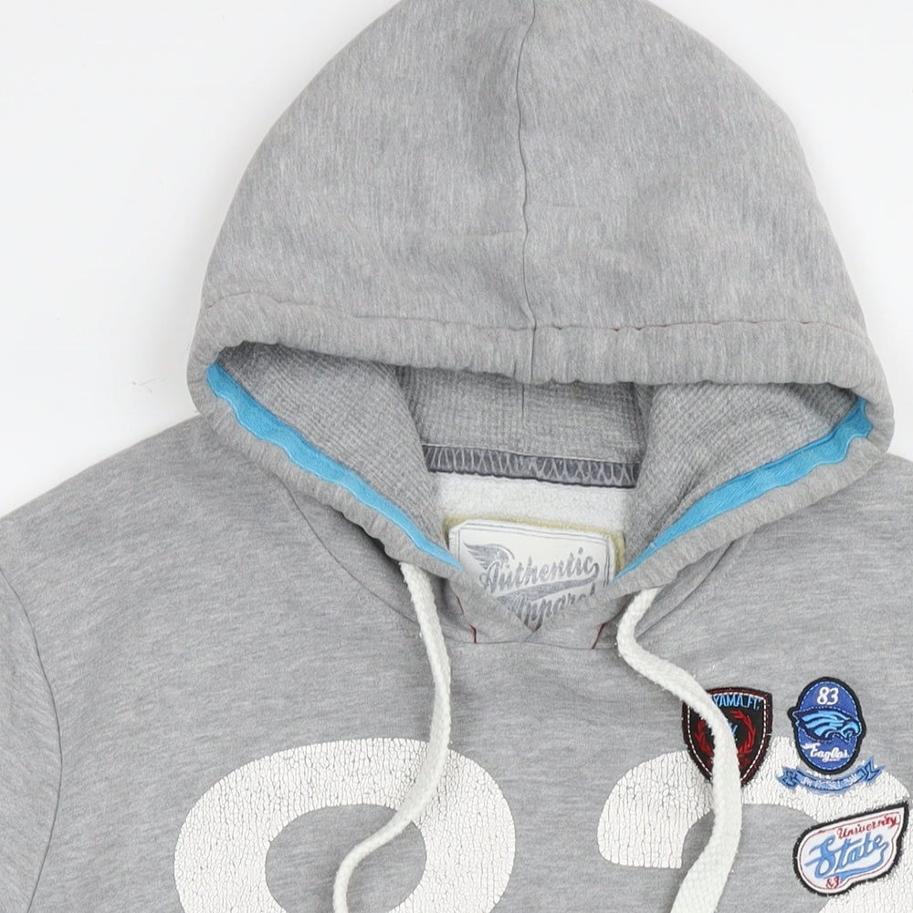Authentic Appeal Mens Grey Cotton Pullover Hoodie Size XL - Pro-League