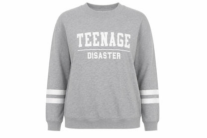 Womens UK Size L Pull&Bear Grey Pullover Hoodie