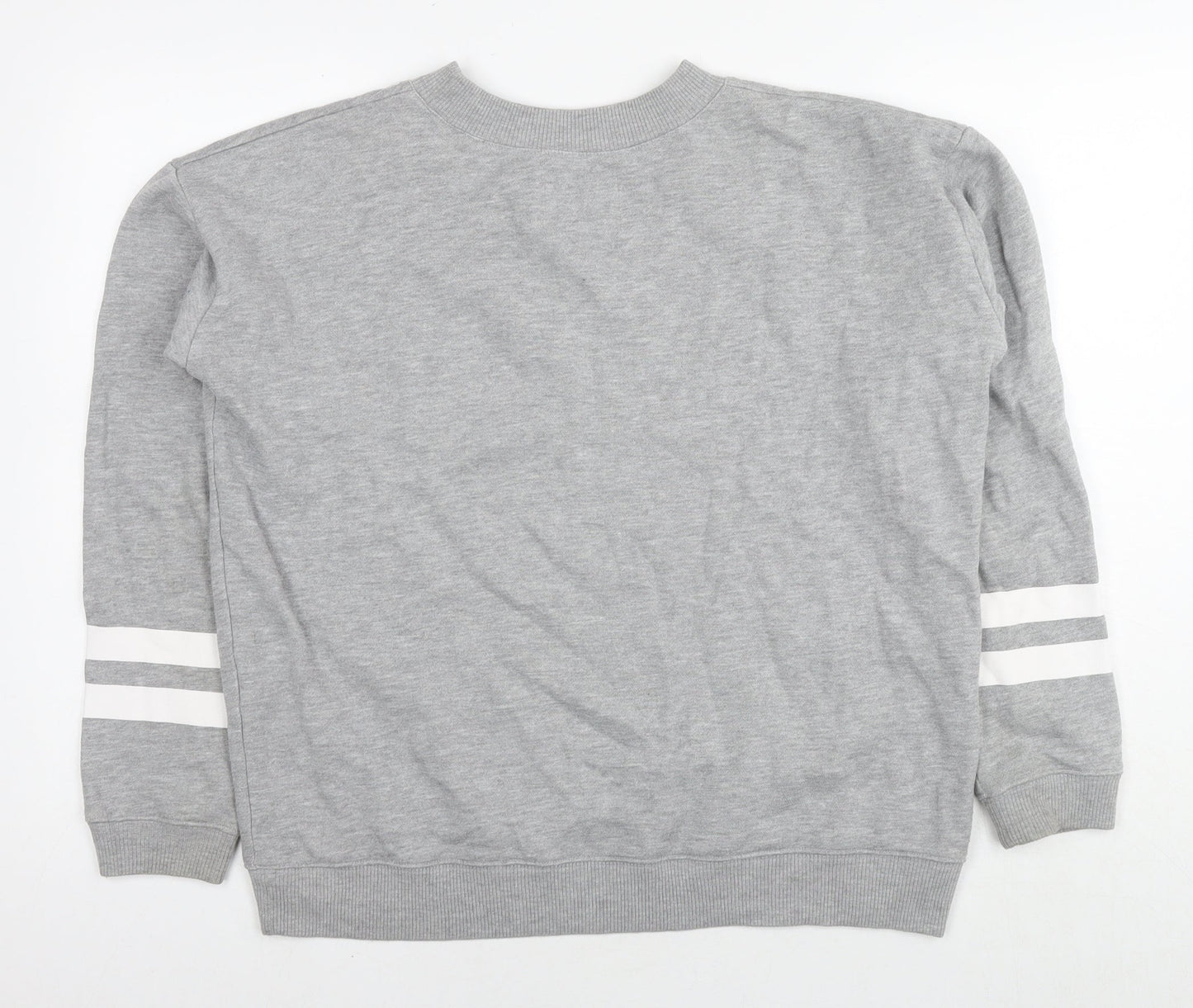 Womens UK Size L Pull&Bear Grey Pullover Hoodie