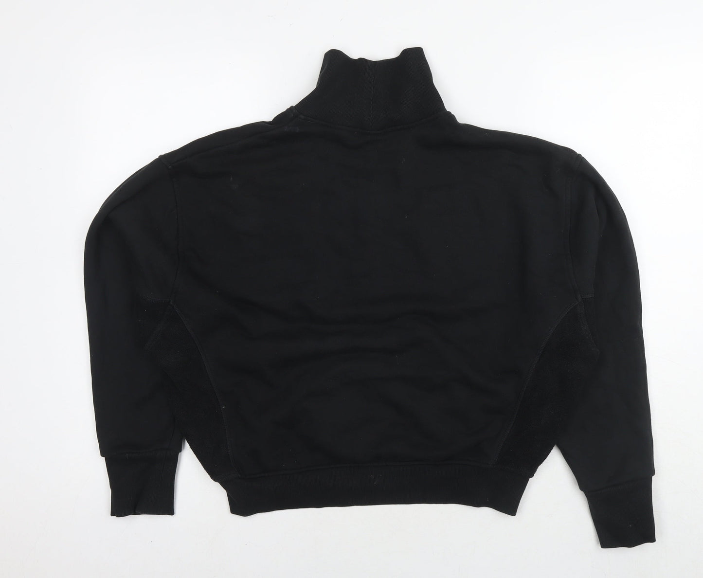 Reebok Womens Black Cotton Pullover Hoodie Size M Pullover