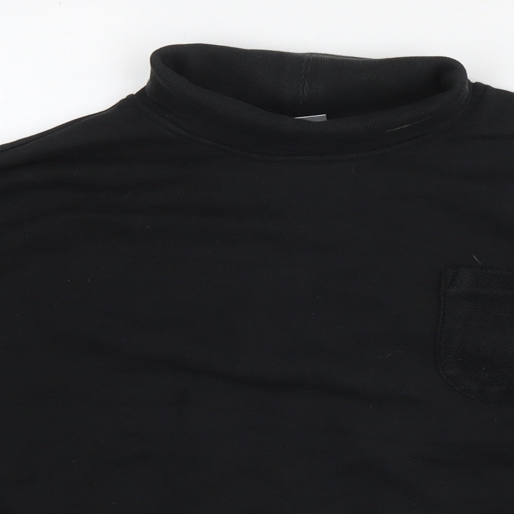 Reebok Womens Black Cotton Pullover Hoodie Size M Pullover