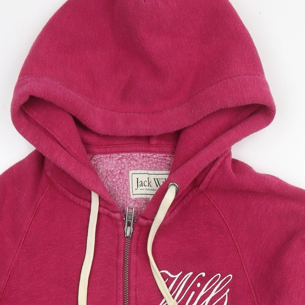 Womens UK Size 8 Jack Wills Purple Full Zip Hoodie