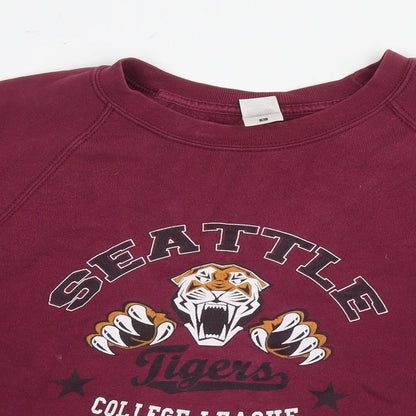 Seattle Womens Purple Cotton Pullover Sweatshirt Size L Pullover - Tiger