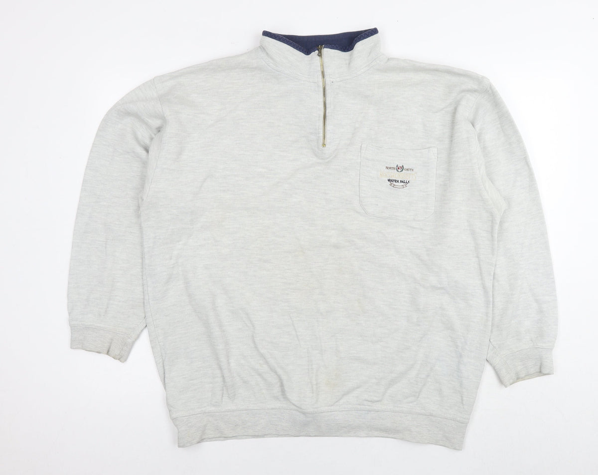 Mannermode Mens Grey Cotton Pullover Sweatshirt Size 2XL