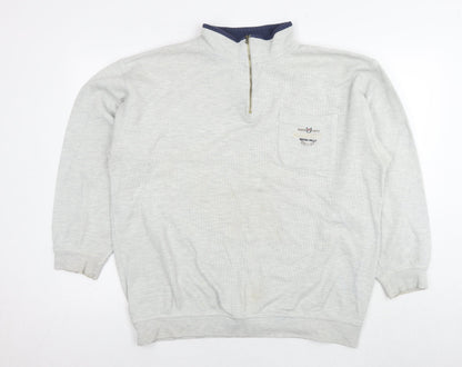Mannermode Mens Grey Cotton Pullover Sweatshirt Size 2XL