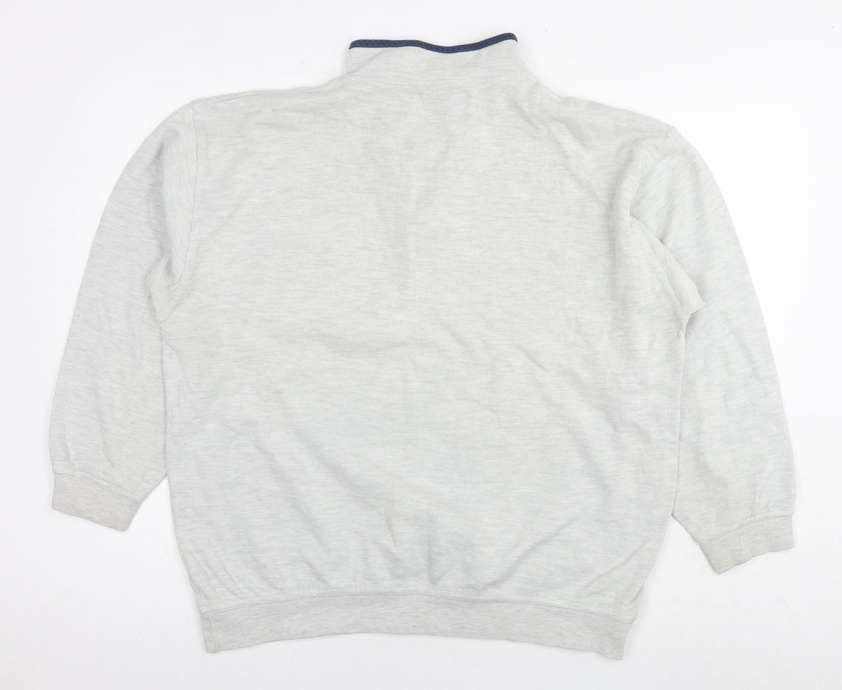 Mannermode Mens Grey Cotton Pullover Sweatshirt Size 2XL