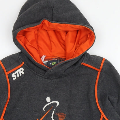 Stradivarius Boys Grey Polyester Pullover Hoodie Size 12 Years Pullover - Torquay Tornadoes