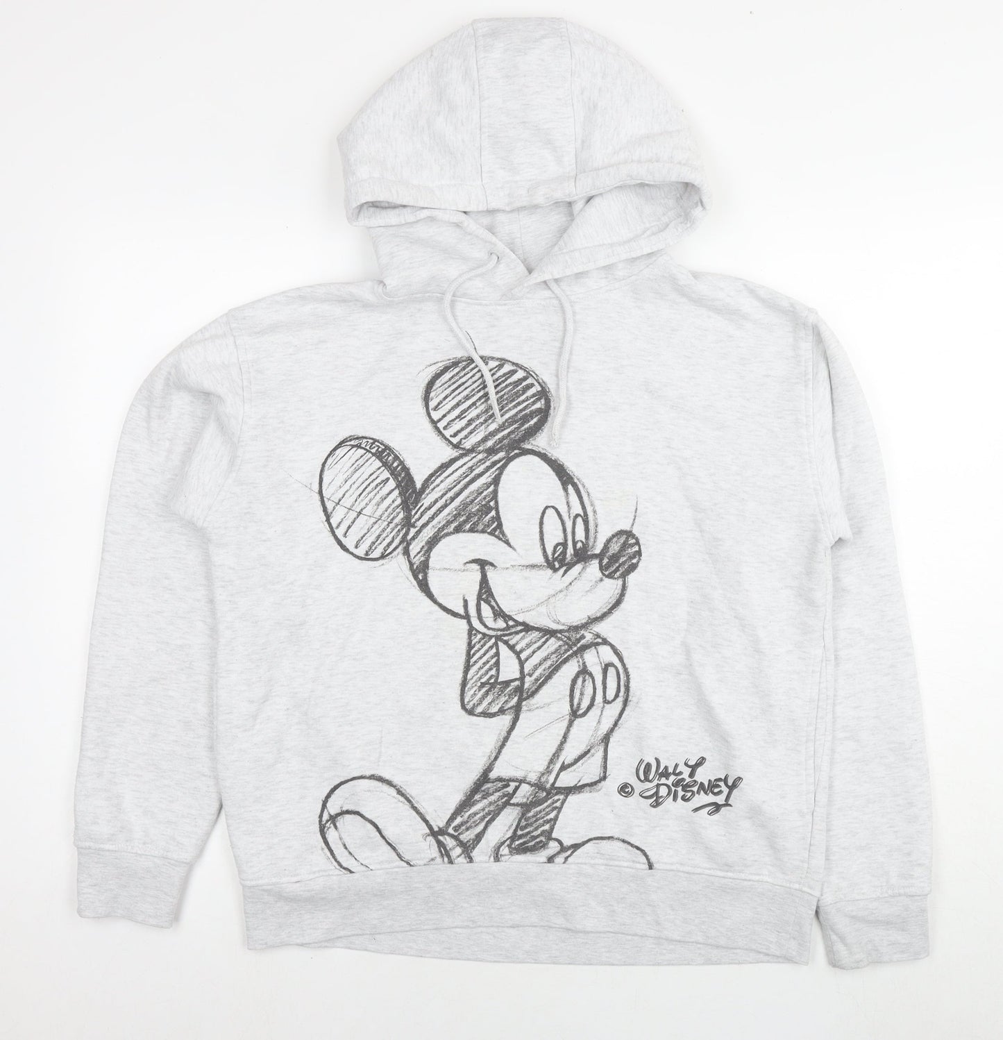 Womens UK Size 10 Disney Grey Pullover Hoodie